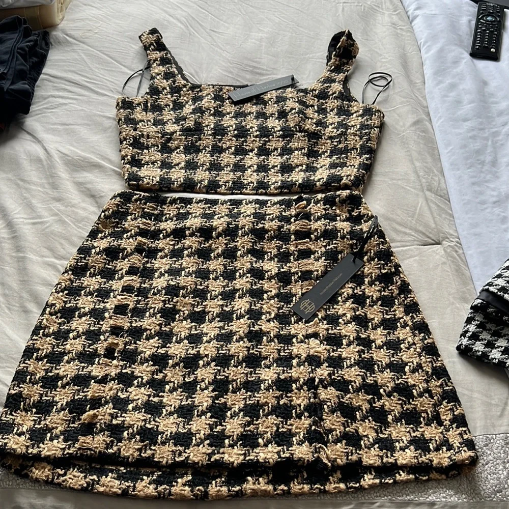 Brand new House of Harlow tweed 2 piece set